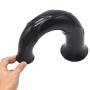 Wushuangyu 16.1 Inch Waterproof Portable Wand Massage Hand-Free Real Feel PVC Massager Game Toys - Vibrant Toy (Color : Black)