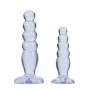 Doc Johnson Crystal Jellies - Anal Delight Trainer Kit - Small-Large - Suction Cup Base - Clear