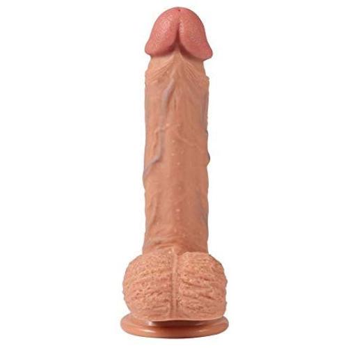 Realistic Dǐldo Pěnis Replica Silicone with Realistic Replica of Gǐans and Těsticles Perfect Size 8.46 inch for Anal Beginner Suitable