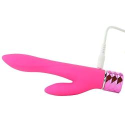 Maia Toys Victoria Rechargeable Silicone Dual Vibe, Neon Pink