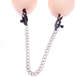 Foreen Metal Nipple Clamp Brest Labia Clips with Chain, Sex Toys for Women, Men, Couples, Lovers