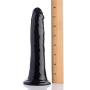 Easy Entry Slim Dildo, Black, 8 Inch