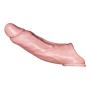 Realistic Soft Penis Extender, Penis Enhancer, Cock Penis Sheath, Penis Enlargement Sleeve Condom Sexual Delay Ejaculation Toy for Men-Flesh