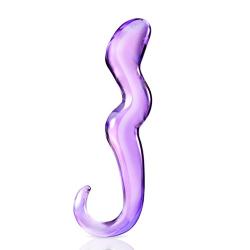 Utimi Butt Plug Glass Anal Plug Prostate Massager Adult Sex Toys for Men or Couples in Unique Curvy Shape