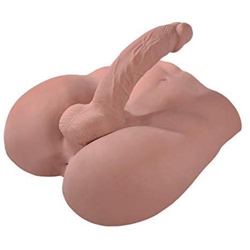 3D Realistic Sex Love Doll for Women Ass Butt Masturbator with Flexible Dildo and Tight Anal Entry Fake Penis with Ball Adult Sex Toys for Female Masturbation-11x9.44x7.87inch