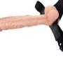MXYLYM9 Strǎp ǒn Hǎrněss fǒr Pěgging, Training Kit for Women Personal Massaging Toy Ergonomic Design Stick Female Soft Wand Flesh Color PVC+ Artificial Leather Pants (L:11.4inch, W: 1.96inch)