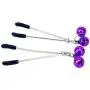 Eastern Delights Nipple Clamps, Adjustable Style with Purple Bell for Couples Eastern Delights Nipple Clamps, Adjustable Style with Purple Bell for Couples