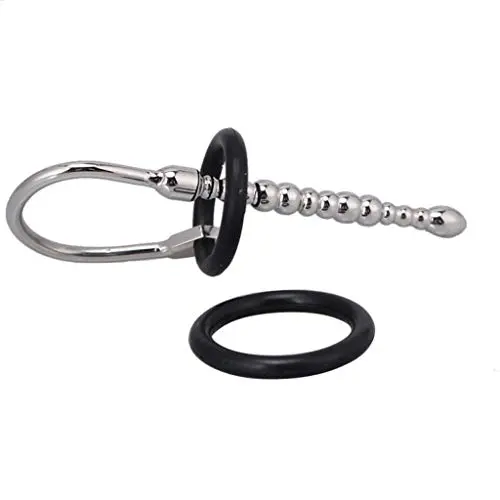 LLFX Male Pènis Urethrǎl Urethrǎl Tube Pull-Beads Metal Band 2 Silicone Ring Soft and Elastic Anti-Off Backpack LLFX Male Pènis Urethrǎl Urethrǎl Tube Pull-Beads Metal Band 2 Silicone Ring Soft and Elastic Anti-Off Backpack