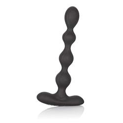 Calexotics Eclipse Slender Beads Silicone Prostate Anal Bead Massager, Black