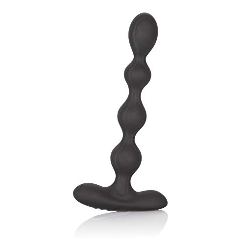 Calexotics Eclipse Slender Beads Silicone Prostate Anal Bead Massager, Black