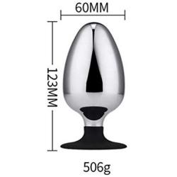 LLFX Large Anàl Plug Solid Metal with Silicone Base Anàl Expansion Toys Backpack