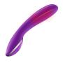 Silicone G-Spot Vibrator - 12 Modes Waterproof Heat Massager, Curved Stimulator Magic Wand - Purple