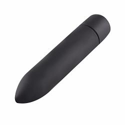 Mini Bullet Vibrator 10-Speed Vibration Black Waterproof Discrete Size 92mm Portable Stimulator Body Massager