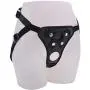 Adjustable Strap On Dildo Harness, Ferch Double Hole Pegging Harness Leather Soft Ring Belt for Male (Black)