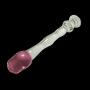 a-YUEYUE Crystal Glass Pleasure Wand Dilo Glass Rose Double Head Design Personal Massager