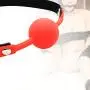 Romi Red Mouth Ball Gag Harness Mouth Restraints Adult Products with Lock