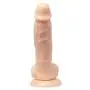 Realistic Soft Dildo 6.5 Natural Penis with Suction Cup by Healthy Vibes, Strap on Harness Compatible Anal Dong with Balls for Beginners, Women, Men, and Couples