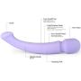Cordless Wand Massager - Dual Independent Motor - 3X Speeds 65x Patterns - Muscle & Sports Recovery - Strong Vibration - USB Rechargeable - Waterproof - Travel Friendly - Light Purple
