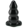 Doc Johnson Triple Ripple Butt Plug - Large - 5.6 in. Long and 2.3 in. Wide - Gradually Widens - Sturdy Flared Base - Anal Toy - Black