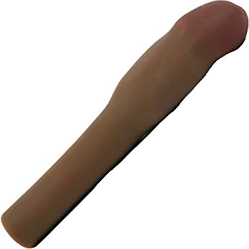 CyberSkin Original 4 Inch Xtra Thick Penis Extension Dark, Male Penis Enhancer Enlarger Intercourse Stimulator, 0.07 Pound