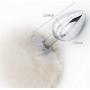Sexbaby Small Size Butt Plug-Stainless Steel Metal Butt Plug Sexual Anus Rabbits Tail Anal Sex Toys for Women Fun Sex Games
