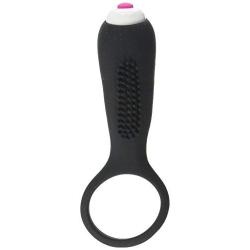 Straight Edge Innovations Vibrating Cock Ring with Mini Vibrator, Black, 3.2 Ounce