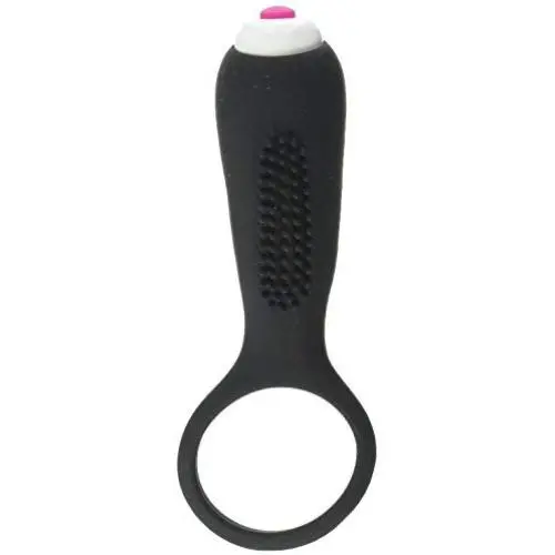 Straight Edge Innovations Vibrating Cock Ring with Mini Vibrator, Black, 3.2 Ounce