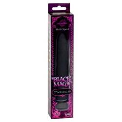 Doc Johnson Black Magic - 7 Inch Multi-Speed Vibrator - Velvet Touch ABS Plastic - Waterproof - Classic Shape - Black