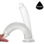 Anal Adult Sex Toys for Women G-Spot Realistic Jelly Dildo with Strong Suction Cup Flexible Penis Harness Compatible Confidential Shipment (Color : Clear)