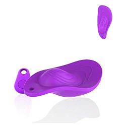 Wearable Personal Wireless Electric Massager,Cordless Remote Control,Waterproof Portable Mini Size，Powerful Frequency Massage for Neck Back Shoulder Body Muscle Relax-Purple