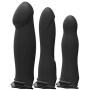 Doc Johnson Body Extensions - BE Ready - Hollow Strap-On System - Silicone Harness with Elastic Waist Band and 3 Hollow Dildos