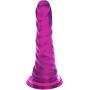 Jelly Corkscrew Dong with Suction Cup 6 Inch Seductive Violet
