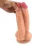 Massive Double Dildo with Suction Base Dual Dicks Big Cock Adult Sex Toy (Flesh) Massive Double Dildo with Suction Base Dual Dicks Big Cock Adult Sex Toy (Flesh)