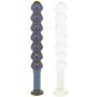 Eastern Delights 7 Beads Glass Pleasure Toys, Anal Training Butt Plug for Beginners (Deep Blue)