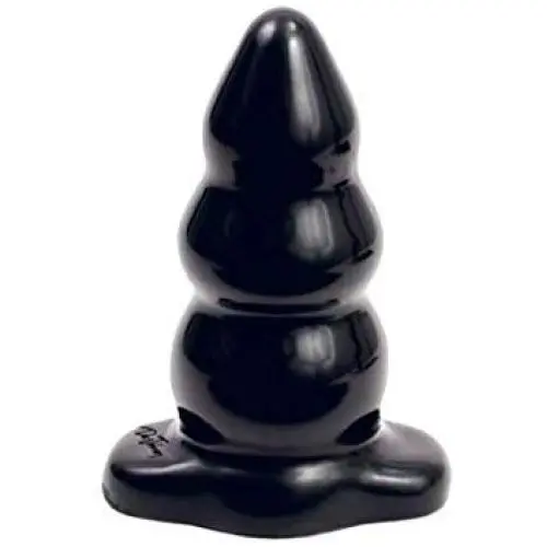 Doc Johnson Triple Ripple Butt Plug - Large - 5.6 in. Long and 2.3 in. Wide - Gradually Widens - Sturdy Flared Base - Anal Toy - Black Doc Johnson Triple Ripple Butt Plug - Large - 5.6 in. Long and 2.3 in. Wide - Gradually Widens - Sturdy Flared Base - Anal Toy - Black