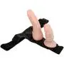 HEALIFTY Adult Sex Toy Adjustable Strap Harness with Double Realistic Dildo Elastic Strap On PU Leather Pants for Lesbian Couple HEALIFTY Adult Sex Toy Adjustable Strap Harness with Double Realistic Dildo Elastic Strap On PU Leather Pants for Lesbian Couple