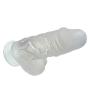 HYLHYL3-F Perfect Size Medical-Grade Stick Insert Wand Hands-Free Suction Cup Women Waterproof Toy Transparent Color PVC Material (26cm/10.2in)