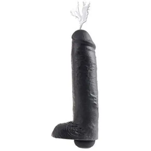 Pipedream King Cock Squirting Cock with Balls, 11", Black Pipedream King Cock Squirting Cock with Balls, 11", Black