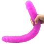 Fistsunbook 18in Douable Dǒng Headed Dual Sided Massager for Women Double Pleasure Purple PVC Toy fistsunbook