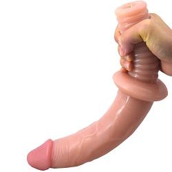 MLSice Unisex Huge Big Anal Dildo Handle Butt Plug Big Long Penis Anal Plug Manhandler Penis Massage Anus Vaginal Stimulate Gay Erotic Toy Sex Shop 12 Inch - Flesh