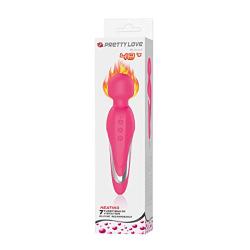 Pretty Love Michael Heating Body Wand - 7 Functions of Vibration - Heatable up to 48 C / 118.4 F Sex Toy, Pink