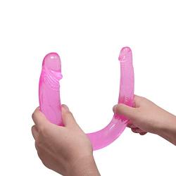 LXWMF 42cm Double Sided Big Toy Real Feel Soft Flexible Double Head Massage Safe PVC