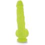 Lickerlish SPATTS 8.5" Premium Silicone Dildo Neon Green with Suction Cup