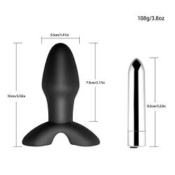 Male Vibrating Prostate Massager 10 Vibration Modes for Anal Pleasure, Waterproof Silicone Prostate Stimulator Rechargeable Anal Butt Plug Vibrator Sex Toy for Men, Women & Couples