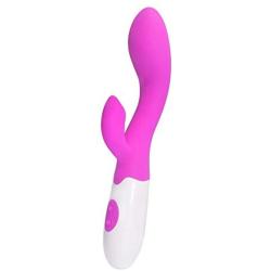 Rabbit Vibrator Silicone Waterproof 30-Speed Vibrator Clitoris Stimulator G-spot Massager(Purple)