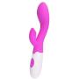 Rabbit Vibrator Silicone Waterproof 30-Speed Vibrator Clitoris Stimulator G-spot Massager(Purple)