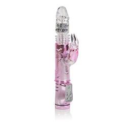 CalExotics Thrusting Orgasm Jack Rabbit - Vibrator With Rotating Shaft – Adult Sex Toys for Couples - Clitoral G Spot Massager - Pink