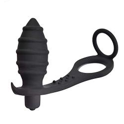 Bhihfe Shirt Ädùlt products An-al Sexiro toys Male Pröštátê Māssāgèr Ãnál P-Ḕnǐs Ring Silicone Vībráting Bǚtt Plug C&õck Ring Ãnál Sexiro Toy for Men,Ãnál Vibrâtōr