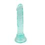 JSCRlove 6 Inch Soft Díldɔ Real Feel Toy with Strong Base,Transparent Green Women Socks