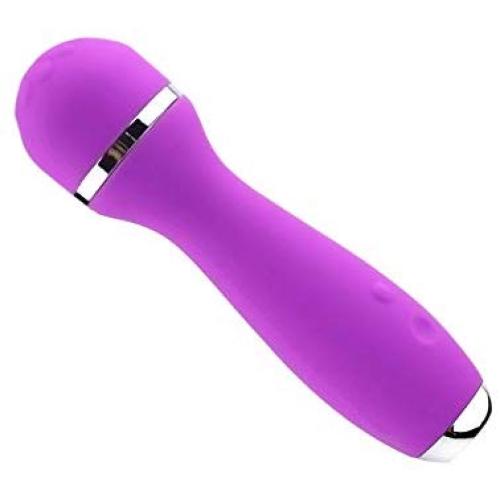 Personal Wand Massager Wireless Handheld Electric 10 Powerful Multi Speeds Vibration Cordless Mini Magic Body Massager Rechargeable Waterproof for Back Neck Shoulder (Purple)